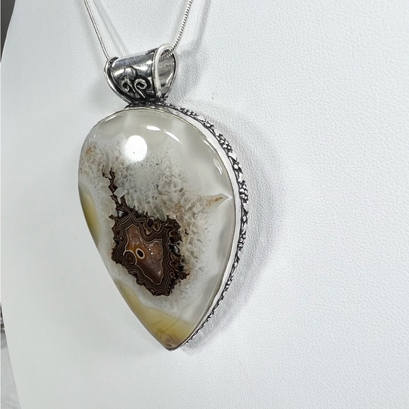 Solar Quartz Pendant & Earrings 925 Gemstone Set - Picture 7 of 12